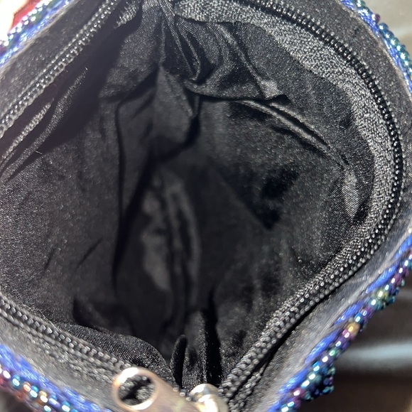 Beaded Sequin Women’s Midnight Blue Forest Green Shoulder Crossbody Bag Purse - Picture 6 of 7